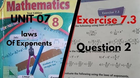 Exercise 7.3 Question 2 Maths Class 8 Unit 7 laws of exponents | Ex 7.3 q 2 #maths  #lawsofexponents