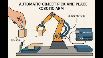 HVS-4208. Automatic object pick and place robotic ARM #PickAndPlaceRobott #ArduinoAutomation