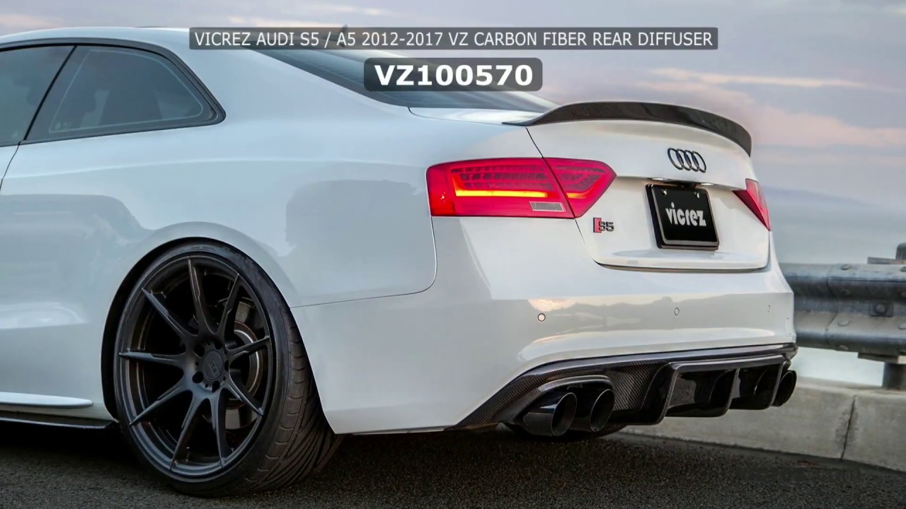 Vicrez Audi S5 A5 12 17 Vz Carbon Fiber Rear Diffuser Vz Youtube