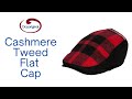 Cashmere tweed flat cap