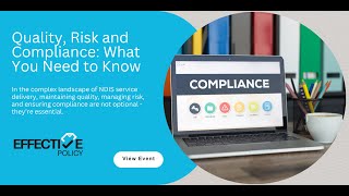 Quality, Risk and Compliance: What You Need to Know