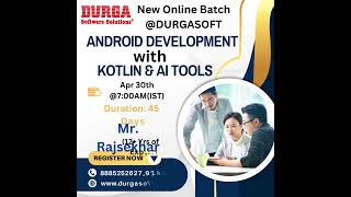 🚀 New Online Batch @ DURGASOFT!