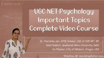 NTA UGC NET Psychology: Important Topics for Quick Syllabus Coverage - Right Strategy (NET 2021)