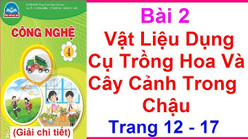 Công Nghệ Lớp 4 Bài 2 Vật Liệu Dụng Cụ Trồng Hoa Và Cây Cảnh Trong Chậu Trang 12 Chân Trời Sáng Tạo