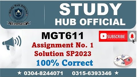 MGT611 Assignment 1 Solution Spring 2023, MGT611 Assignment 1 solution 2023, MGT611 assig 1 solution