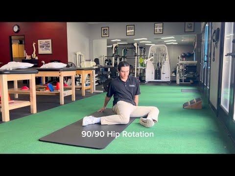90/90 Hip Rotation Mobility Exercise - YouTube