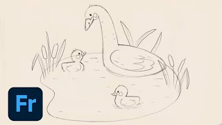 Power Prompts: "Ducks in a Puddle" with Codi Bear | Adobe Fresco | Adobe Creative Cloud screenshot 3