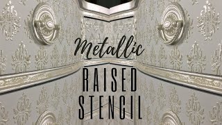 White Snowflake Metallic Dresser ~ Chalk Paint