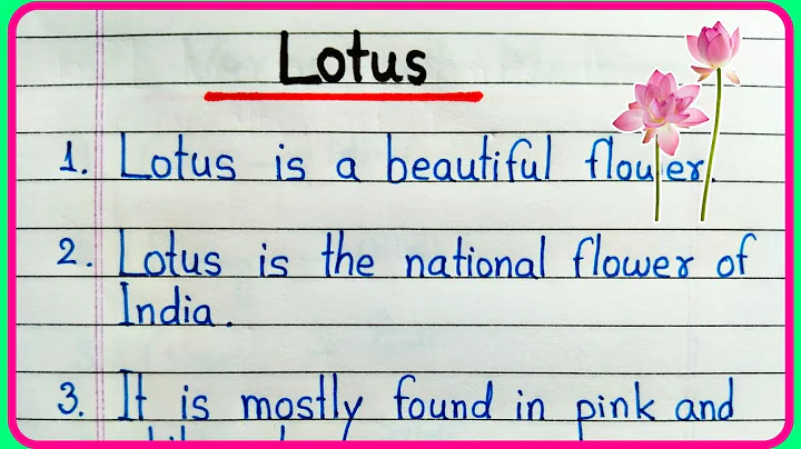 5 lines on lotus in English | 5 lines on my favourite flower lotus | National flower essay 5 lines - DayDayNews