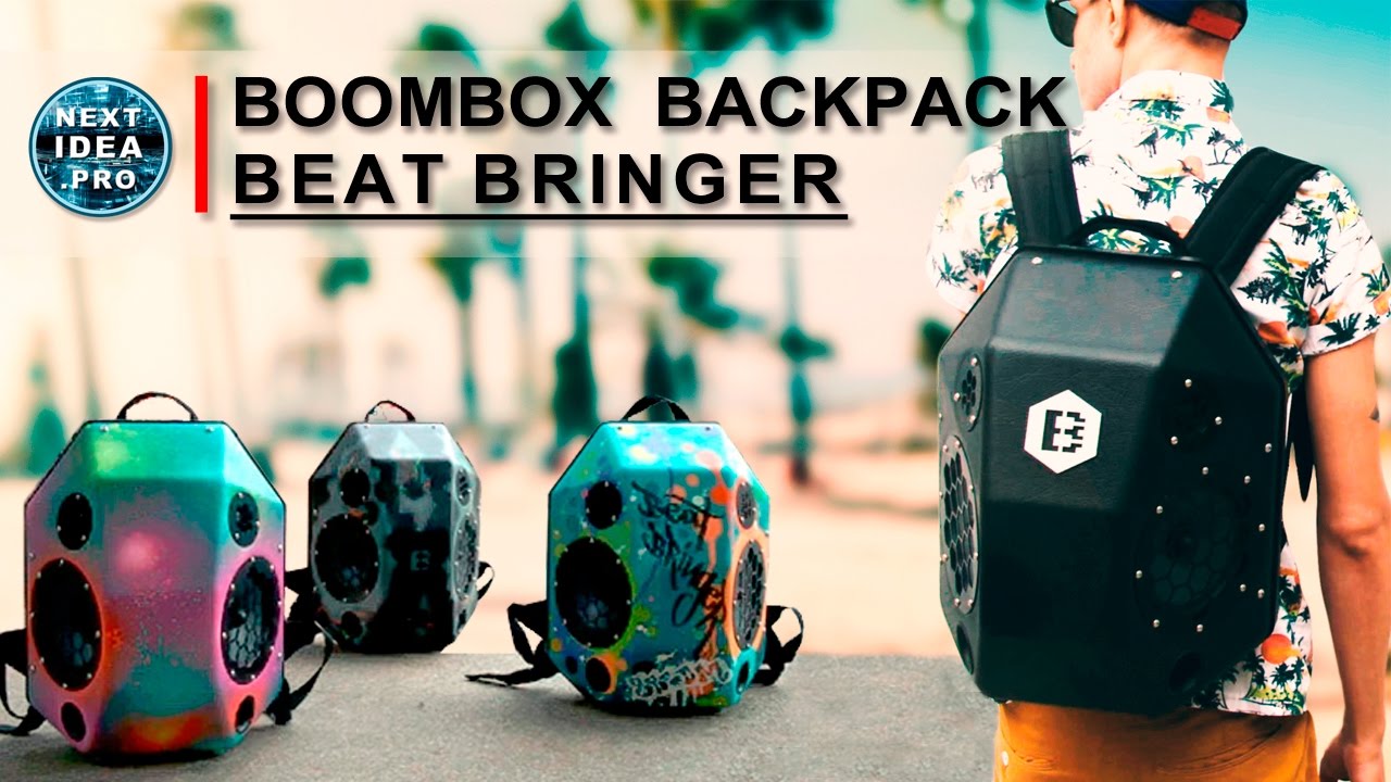 Musical Backpack Beatbringer Is Installed On The Back Boombox