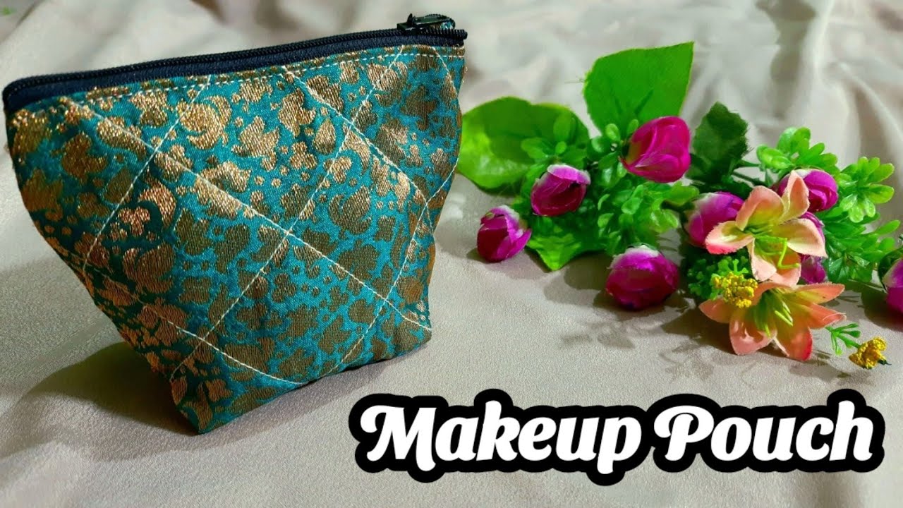 Makeup pouchPouch making at homeMakeup pouch DiyPouch making YouTube
