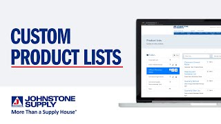 Creating Custom Products Lists