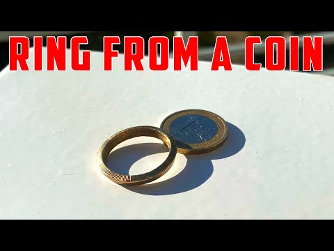 Ring made from one euro coin