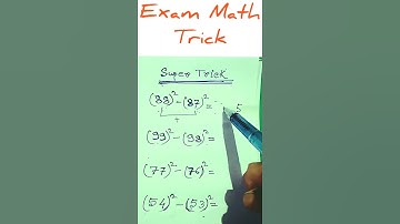 Square Subtraction Trick #short #maths #square