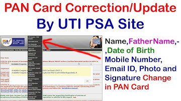 Uti psa se pan card correction kaise kare || Pan card me sudhar kaise kare