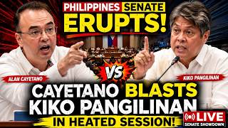 Philippines Senate Erupts | Cayetano Blasts Kiko Pangilinan In Heated Session | Senate Showdown LIVE