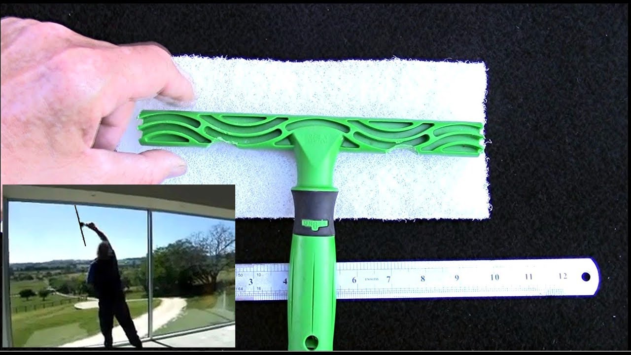 WINDOW CLEANING ATTACH DOODLEBUG SCRUBBING PAD TO WINDOW SCRUBBING T