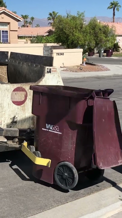 Burrtec Garbage Truck Vs Waste Management Trash Can #shorts #viral #trending