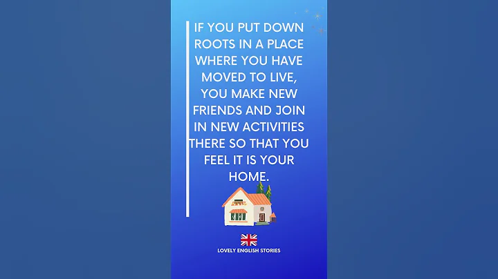 ADVANCED ENGLISH IDIOM | To  put down roots meaning | Lovely English Stories #englishidioms #idioms