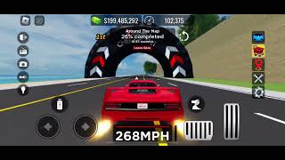 Ferrari F40 Vehicle Legends Around the map race fastest time place: 60.70 seconds.