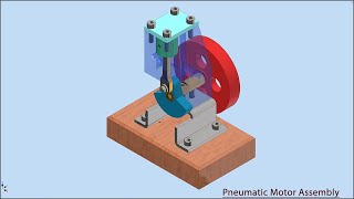 Pneumatic Motor Assembly || Autodesk Inventor Tutorial