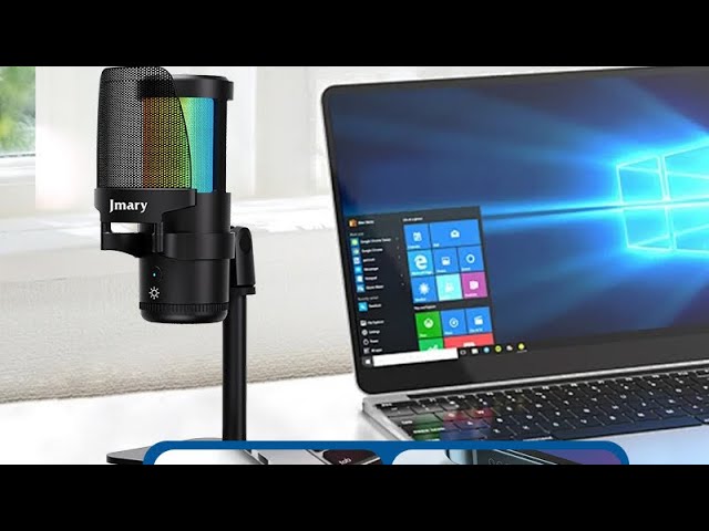 Jmary RGB Desktop Usb Microphone Black - Mc-Pw13