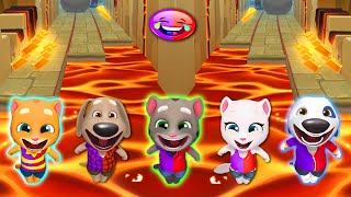 TALKING TOM GOLD RUN - ALL LAVA-BLUEBERRY FUSION OUTFIT CLASSIC CHARACTER LAVA DOWN FUNNY RUN screenshot 5