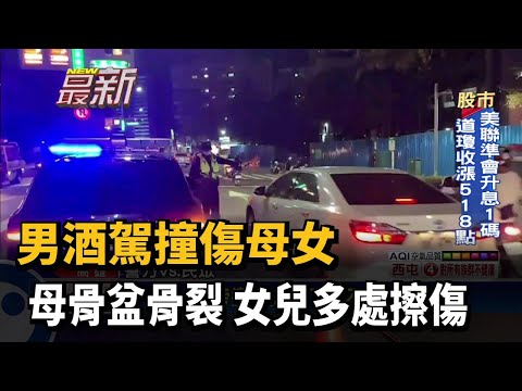 男酒駕撞傷母女　母骨盆骨裂　女兒多處擦傷－民視新聞