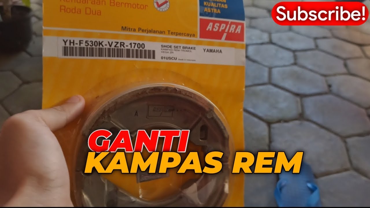 GANTI KAMPAS REM BELAKANG JUPITER Z MERK ASPIRA