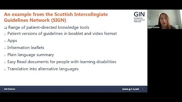 GIN PUBLIC workshop: Developing information derived from guidelines for patients & public - 28.4.22