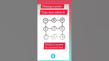 Missing number #puzzle #mathspuzzle #iqtest #braintest #shorts #reasoning #iq #brainpower#braingame