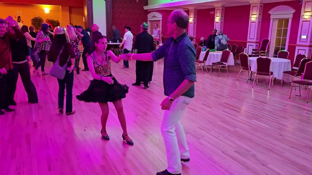 Jerry and me doing the last dance of the night at the Mardi Gras Zydeco dance, 2026!