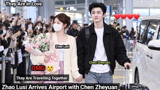 They Are Privately Dating! Chen Zheyuan Appears at Airport Holding Zhao Lusi Bag Jet to Xiamen