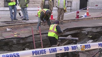 Crews Repair Massive Upper West Side Sinkhole