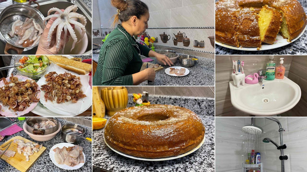 روتين العنابية و امها ../ ماما ثقبت لحيوط كي رجال😂 وصفة مسكوتشو تهبل طيبت لعشا حوت مقرمش