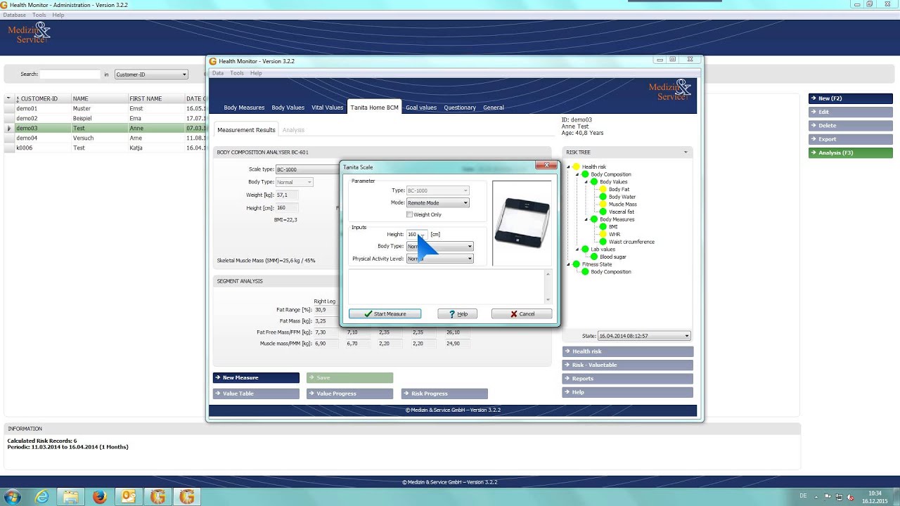 GMON Software   measurement BC1000