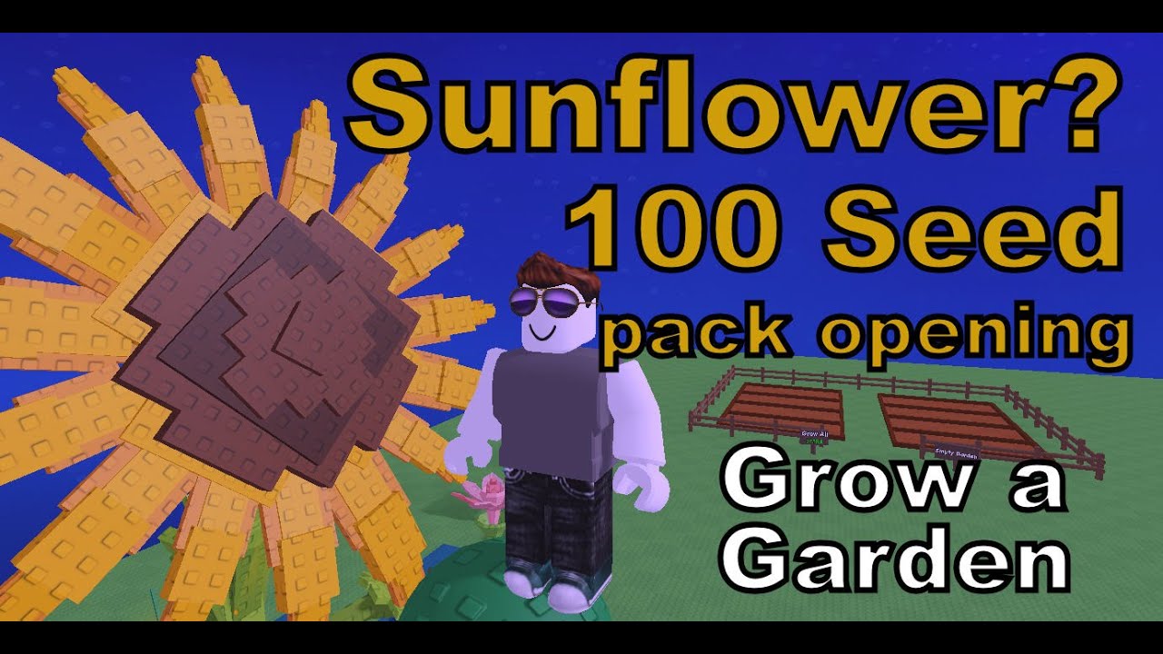Grow a Garden 100 Flower Seed Packs for a Sunflower? (Roblox) - YouTube