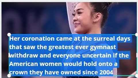 A Star is Born || Sunisa Lee of Minnesota USA wins Olympic Gold in the women's gymnastics all around