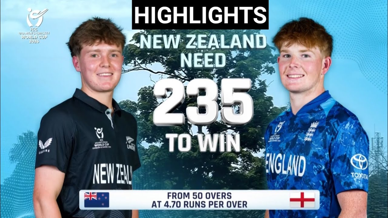 England vs New Zealand U19 World Cup Highlights 2026 | ENG vs NZ Highlights