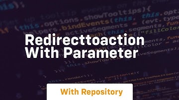 redirecttoaction with parameter