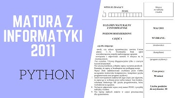 Matura z informatyki, 2011 [Python]
