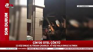 Çinde Koronavirüs Şüphesiyle Karantina Altında Tutulan Insanların Kaldığı Otel Çöktü