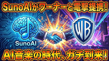 SunoAI×ワーナー電撃提携！AI音楽制作がついに次元突破へ　AI音楽の次元がまた一歩昇華　Sonchoが言っていた通りに！