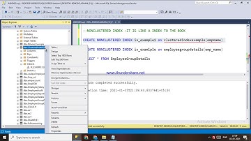 91.NONCLUSTERED INDEX IN INDEXES IN SQL