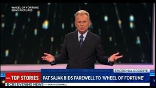 Cbs Evening News  Pat Sajak Bids Farewell To wheel Of Fortune  June 7 2024