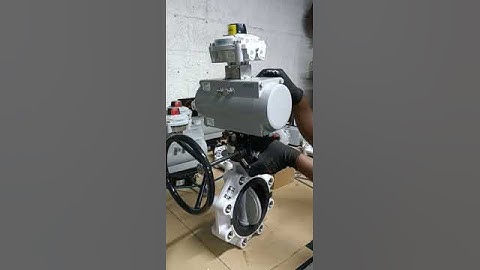 Butterfly  Valve with Festo  Actuator  and manual override  Gear box