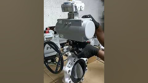Butterfly  Valve with Festo  Actuator  and manual override  Gear box