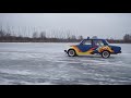 Winter DRift  on a frozen lake