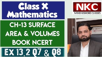 Class 10 Maths Ex 13.2 Q7 & Q8 Ch13 Surface Area and Volumes Book NCERT | Cone| Cylinder|Hemisphere