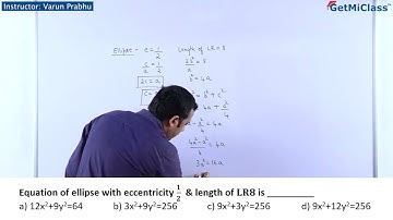 Ellipse Equation with Eccentricity Formula KCET 11th Mathematics 2D Geometry Conics
